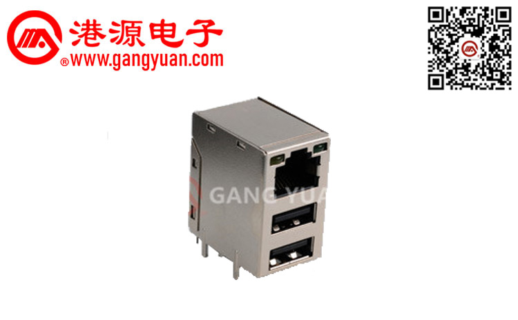 RJ45雙層USB帶燈（帶周期）